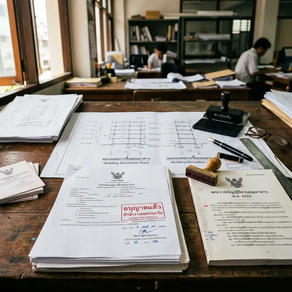 เอกสารทางวิศวกรรมสำหรับยื่นขอใบอนุญาตรื้อถอนอาคาร (ใบ อ.2): เกณฑ์และมาตรฐาน มยผ.